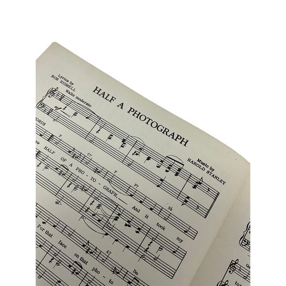Half A Photograph Sheet Music Kay Starr Bob Russell Harold Stanley - Picture 3 of 5